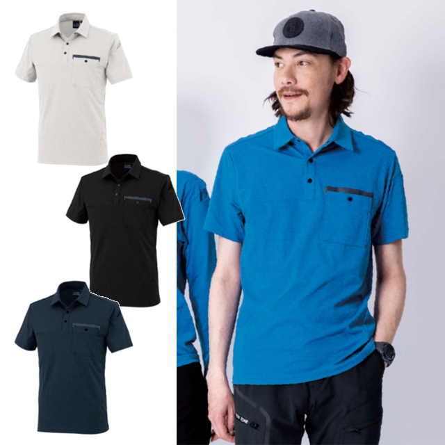 X6670XEBEC(ジーベック)半袖ポロシャツ><br>
<img src=