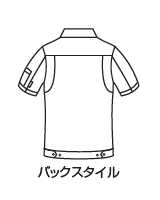 BURTLE(バートル)作業服7092半袖ジャケット男女兼用バックスタイル